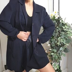 Vintage🦋Trench Coat🦋Temptation💙Lightweight|Spring/Fall|Navy Blue